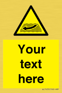 Custom Warning strong river flows